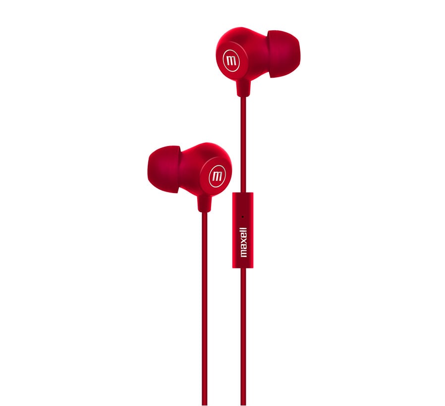 AUDÍFONOS MAXELL IN EAR IN-BAX ROJO MICRÓFONO CONECTOR JACK 3.5MM - 1