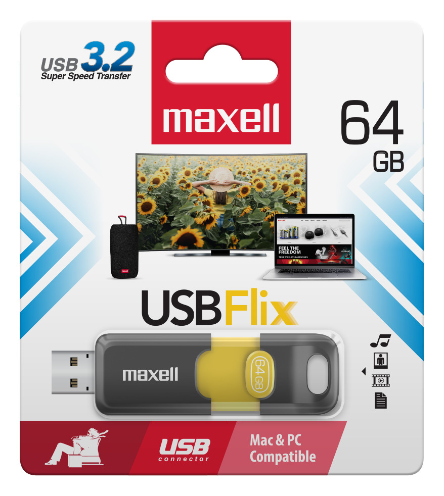 PENDRIVE MAXELL FLIX 64GB 3.2 - 4