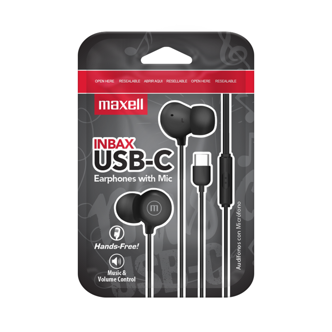 AUDÍFONOS MAXELL IN EAR IN-BAX NEGRO MICRÓFONO CONECTOR TIPO C - 3