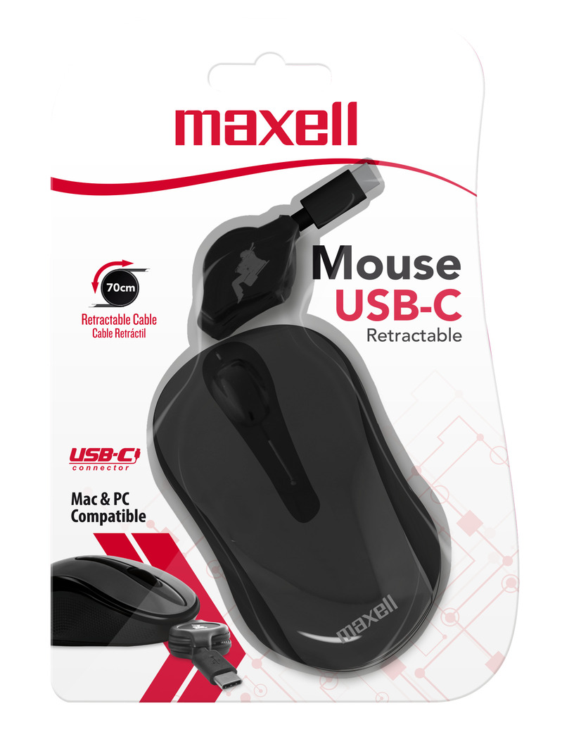 MOUSE RETRÁCTIL MAXELL TIPO C 1200DPI - 2