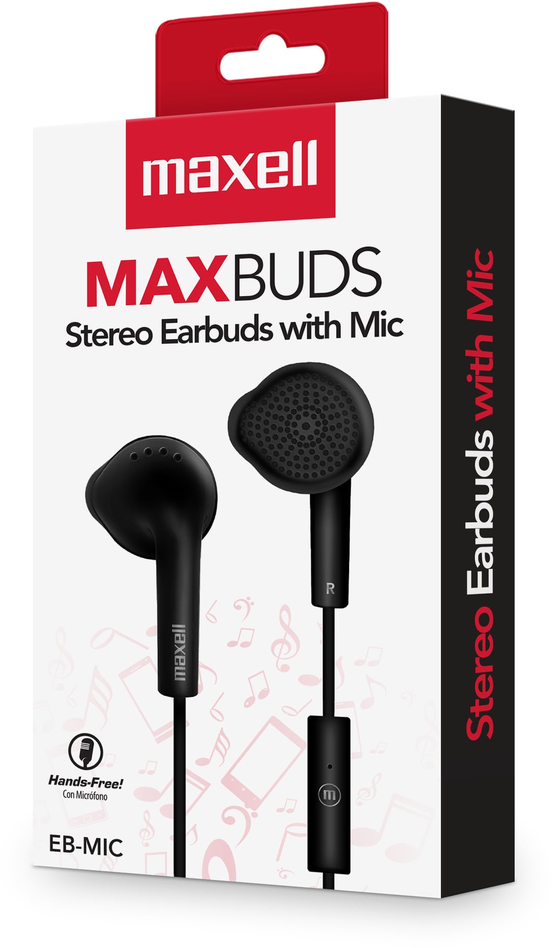 AUDÍFONOS MAXELL EB-MIC ESTÉREO BOTÓN NEGRO MICRÓFONO - 2