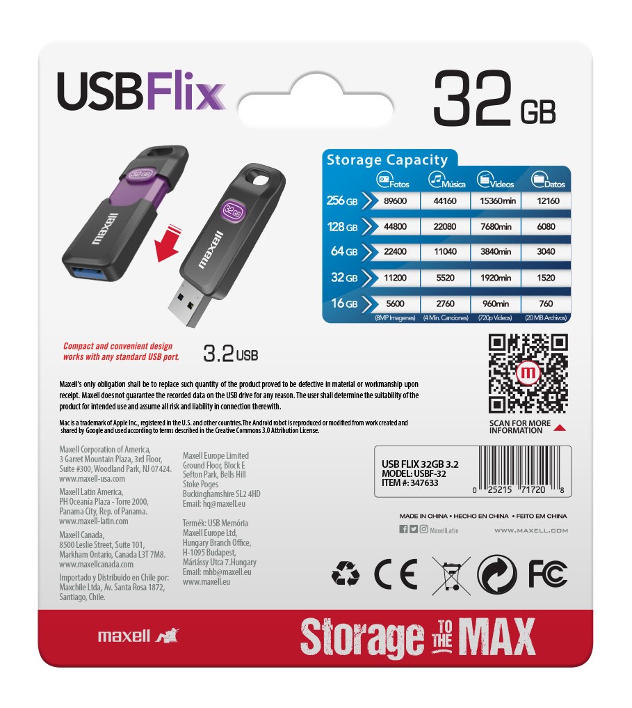 PENDRIVE MAXELL FLIX 32GB 3.2 - 5