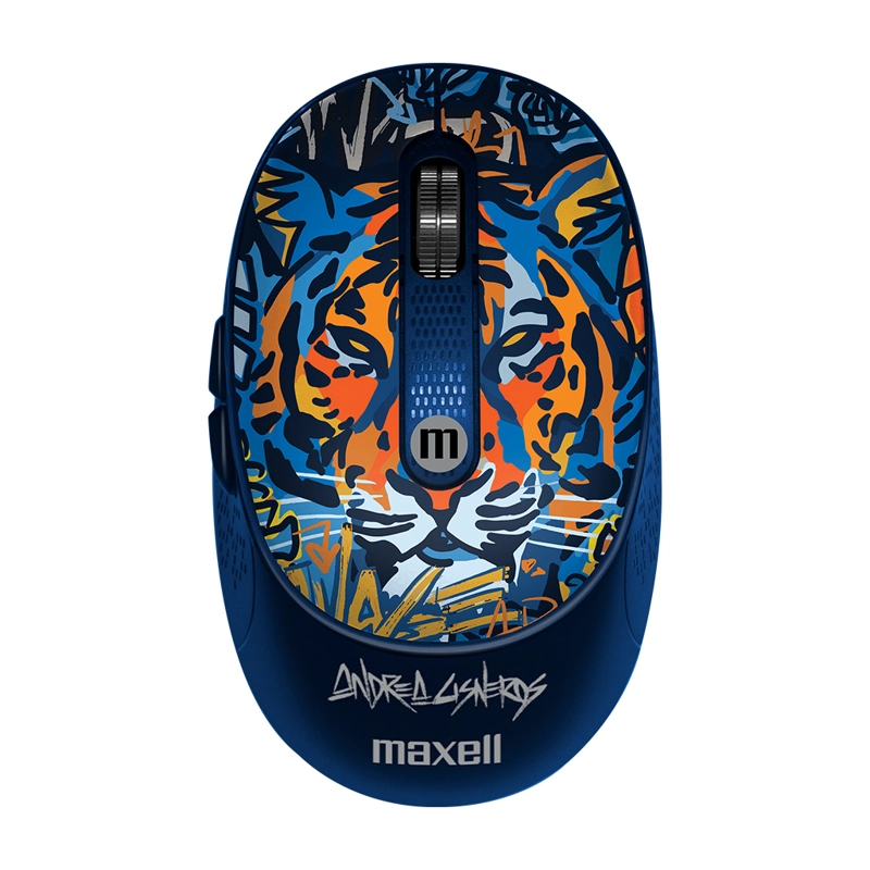 MOUSE INALÁMBRICO MAXELL DISEÑO WILD 4000DPI USB/USB-C TIGRE - 1