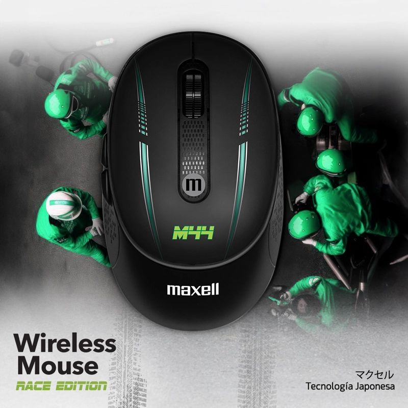 MOUSE INALÁMBRICO MAXELL DISEÑO RACE 4000DPI USB/USB-C M44 - 5