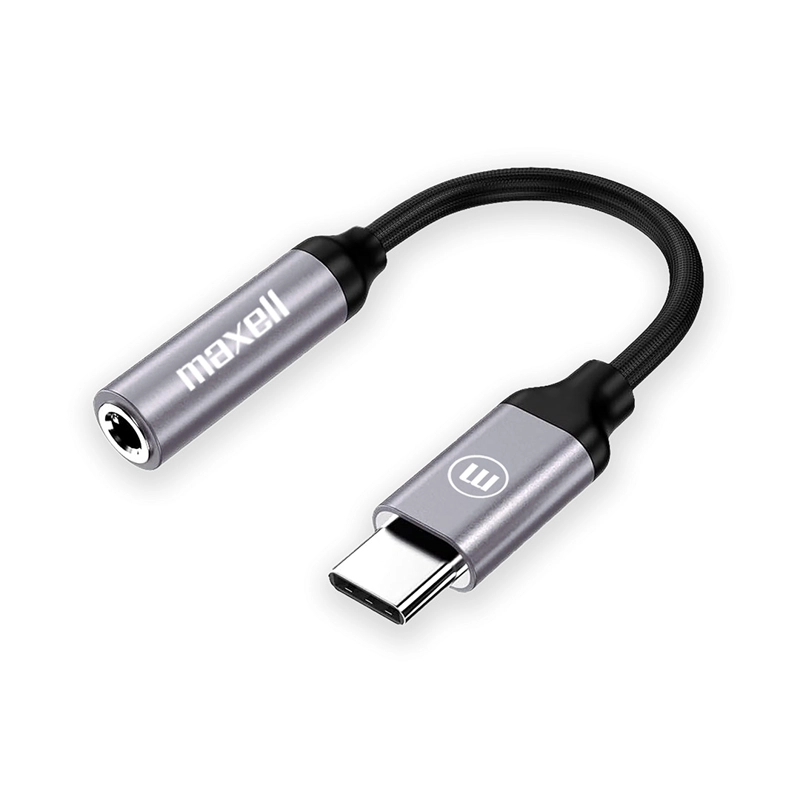 ADAPTADOR MAXELL USB-C A 3.5MM CABLE TRENZADO - 3