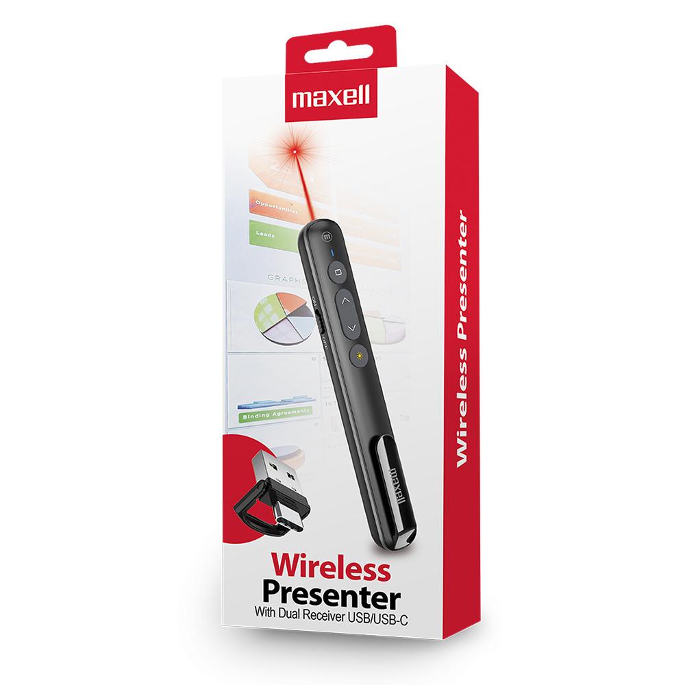 PRESENTADOR MAXELL PUNTERO LÁSER CON RECEPTOR USB-A Y USB-C - 3