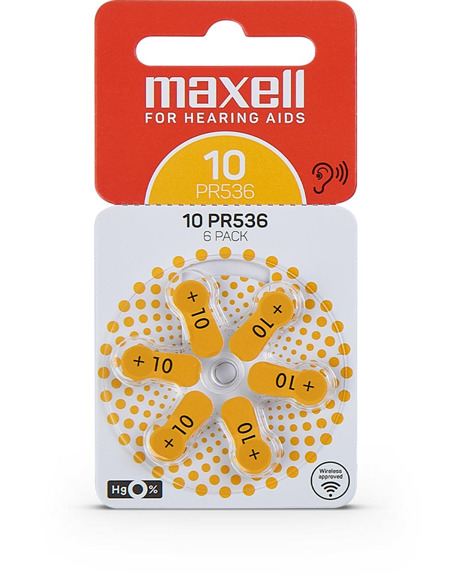 MAXELL PILAS MAXELL AUDÍFONOS TAMAÑO 10 AUDITIVAS 6UN