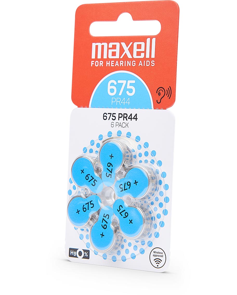 PILAS MAXELL AUDÍFONOS TAMAÑO 675 AUDITIVAS 6UN - 2