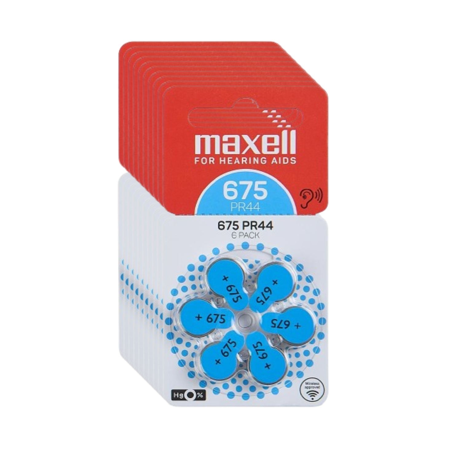 MAXELL 60 PILAS MAXELL AUDÍFONOS TAMAÑO 675 AUDITIVAS