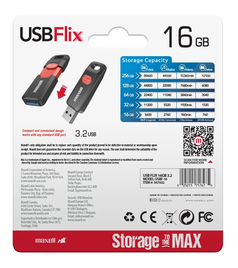 PACK 3 PENDRIVE MAXELL FLIX 16GB 3.2 - 3