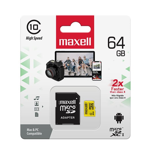 PACK 3 TARJETA MICRO SD MAXELL 64GB CLASE 10 - 2
