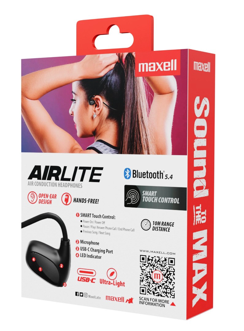AUDÍFONOS INALÁMBRICOS MAXELL BLUETOOTH AIR 8 HORAS ULTRALIVIANOS - 4