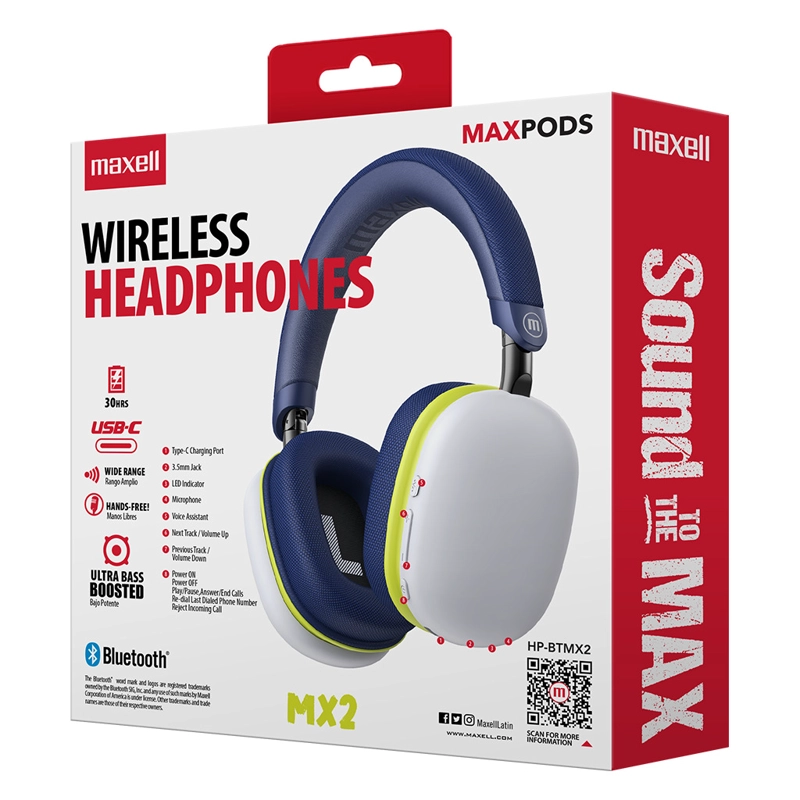 AUDÍFONOS INALÁMBRICOS MAXELL BLUETOOTH MAXPODS 24 HORAS GRIS - 4