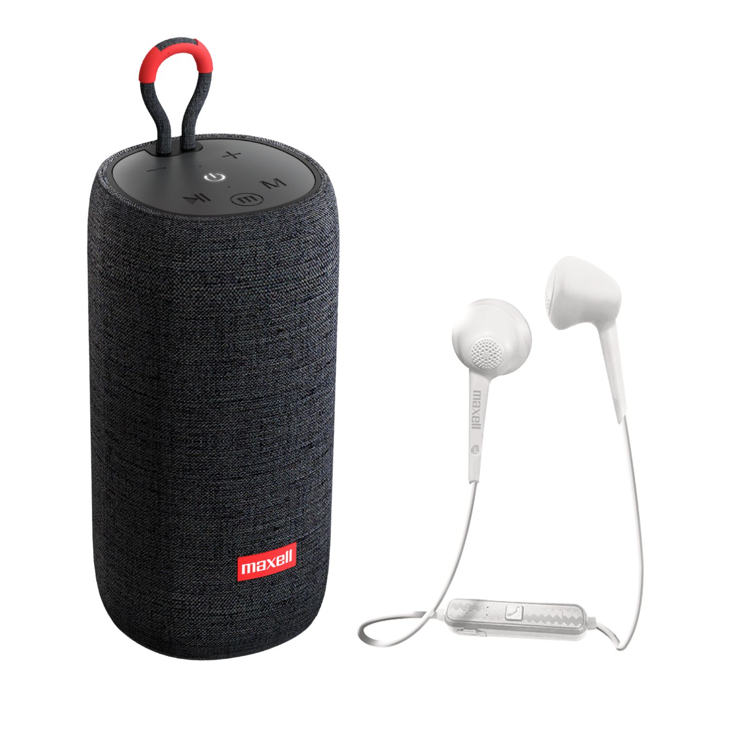 PARLANTE BLUETOOTH PORTÁTIL + AUDÍFONOS BLUETOOTH MAXELL - 1