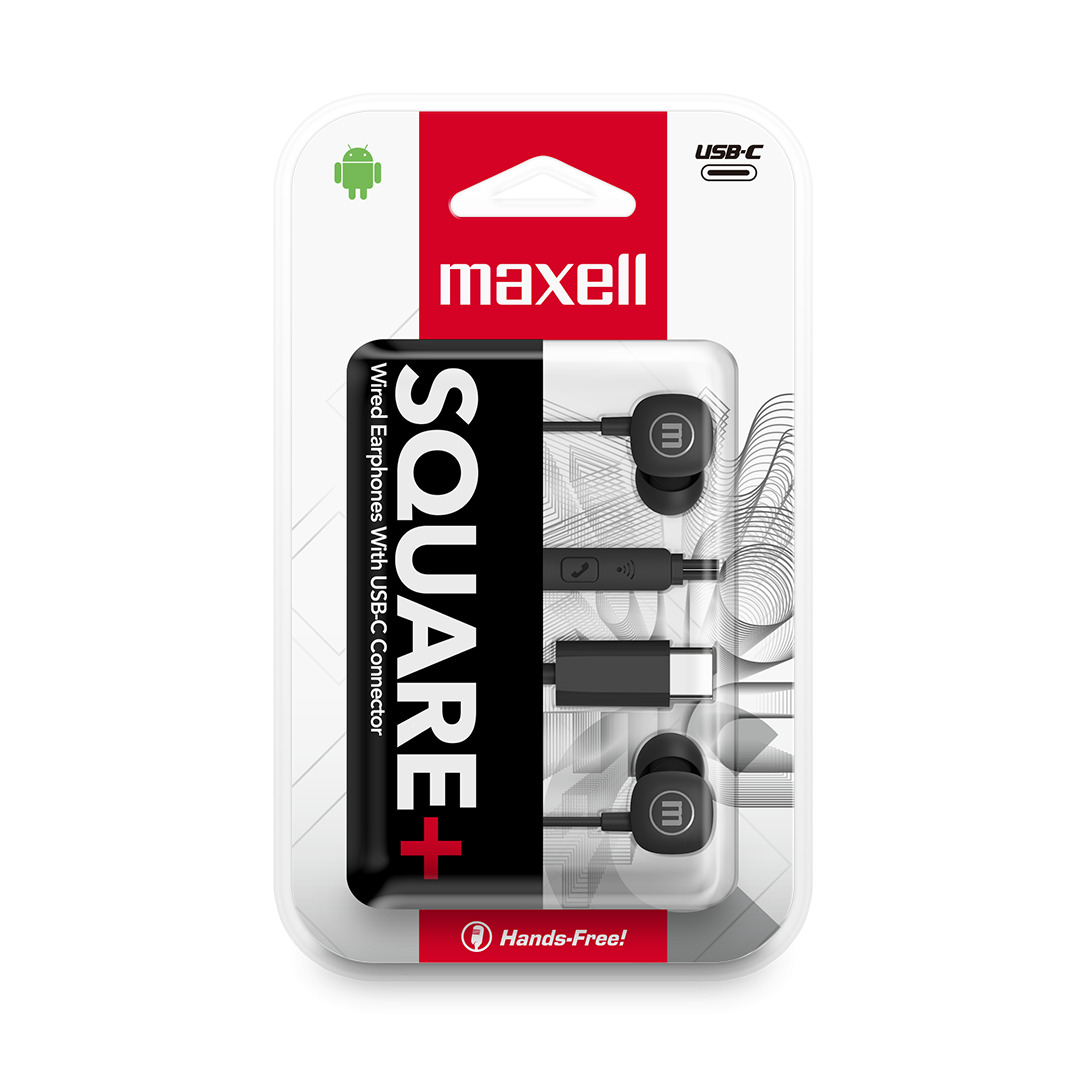 PACK 12 AUDÍFONOS MAXELL TIPO C SQUARE EN COLOR NEGRO - 2