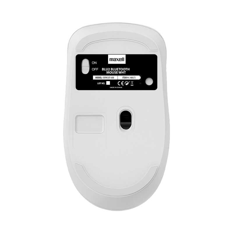 MOUSE BLUETOOTH INALAMBRICO MAXELL BLU2 1600 DPI CLIC SILENCIOSO BLANCO - 3