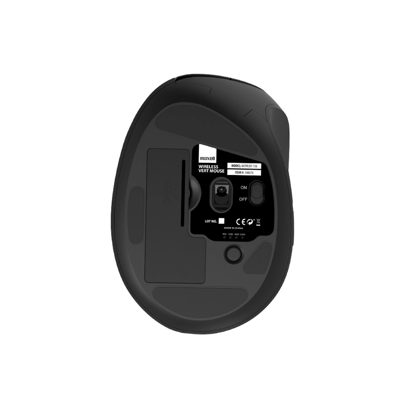 MOUSE VERTICAL BLUETOOTH ERGONOMICO MAXELL 2400 DPI  INALAMBRICO NEGRO - 5