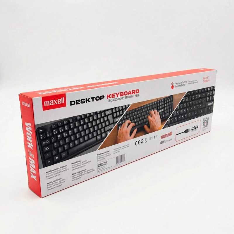 TECLADO BASICO MAXELL KB-80 CONECTOR USB NEGRO - 7