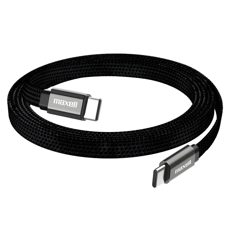 CABLE TRENZADO MAGNE TICO 100W USB C A USB C MAXELL 2 METROS CARGA RAPIDA NEGRO - 3