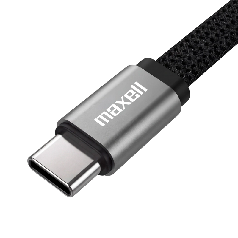 CABLE TRENZADO MAGNE TICO 100W USB C A USB C MAXELL 2 METROS CARGA RAPIDA NEGRO - 4