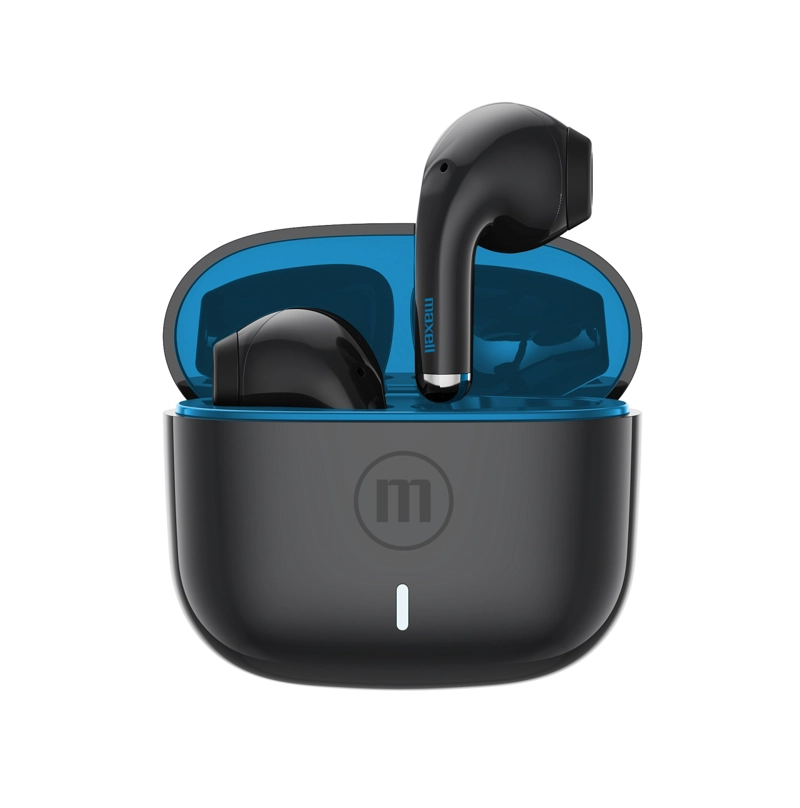 AUDIFONOS BLUETOOTH INALAMBRICOS MAXELL ELIO 12 HORAS NEGRO/AZUL - 2