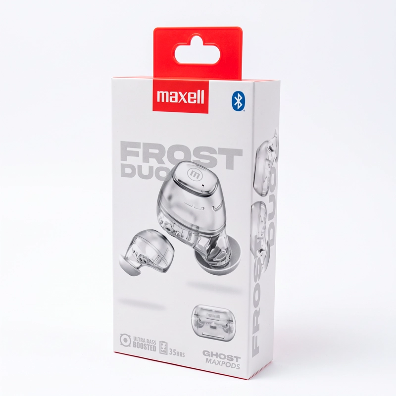 AUDIFONOS BLUETOOTH MAXELL MAXPODS FROST DUO ULTRA BASS TWS BLANCO - 5