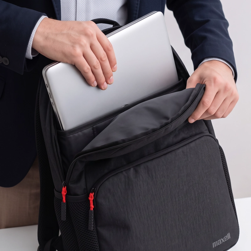 MOCHILA NOTEBOOK 15.6 PULGADAS MAXELL ULTRALIGERA CON FUNDA ACOLCHADA - 4