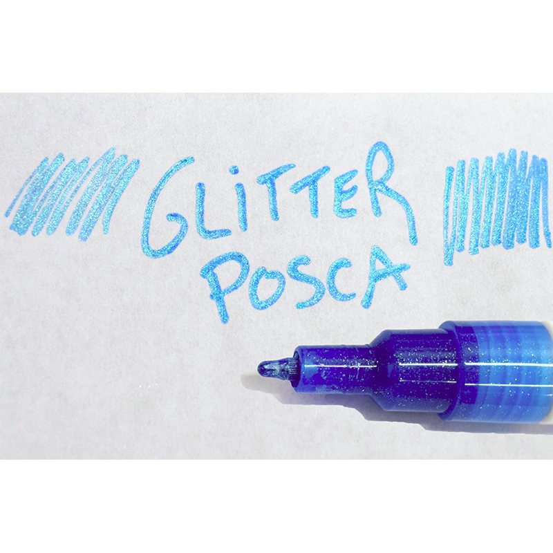 MARCADORES POSCA PC-3ML GLITTER SET JAPONE S 7 COLORES PUNTA 0.9-1.3 MM - 6