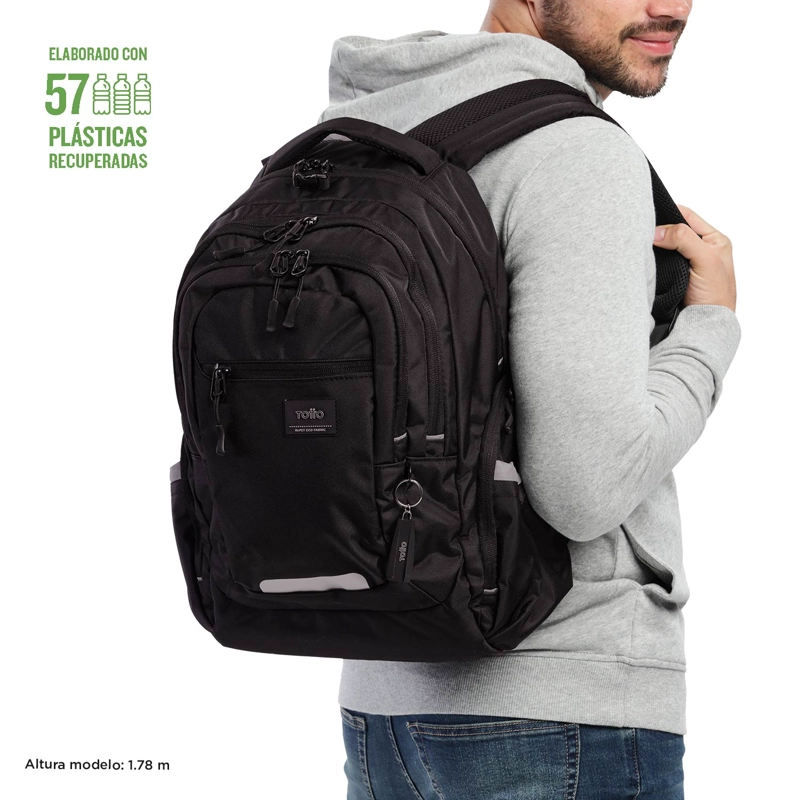 MOCHILA URBANA PORTA NOTEBOOK EUFRATES NEGRO - 2