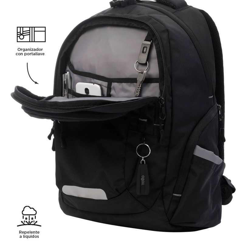 MOCHILA URBANA PORTA NOTEBOOK EUFRATES NEGRO - 6