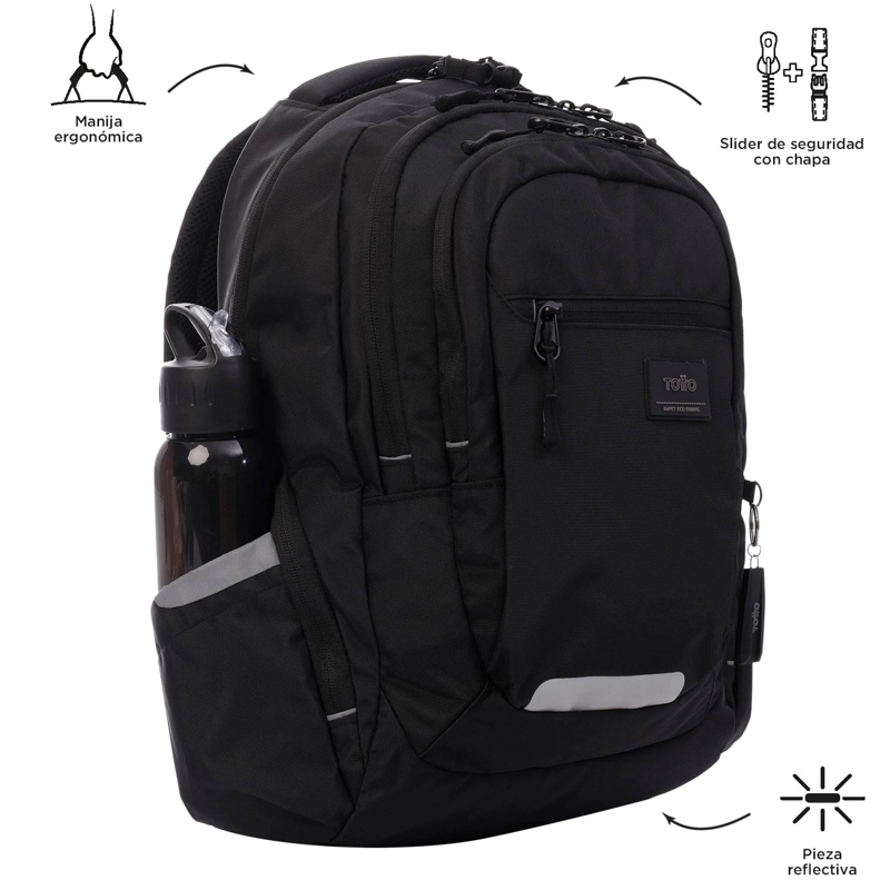 MOCHILA URBANA PORTA NOTEBOOK EUFRATES NEGRO - 7