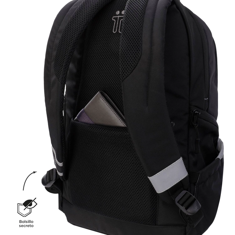 MOCHILA URBANA PORTA NOTEBOOK EUFRATES NEGRO - 8