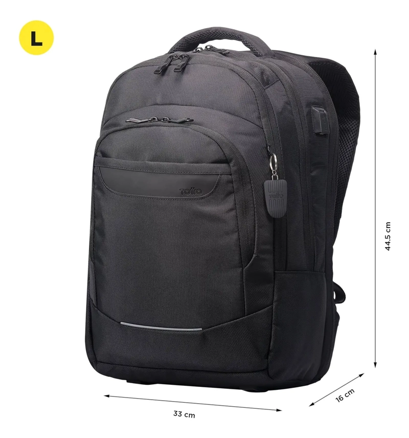 MOCHILA EJECUTIVA PORTA NOTEBOOK COMMUTER NEGRO - 2