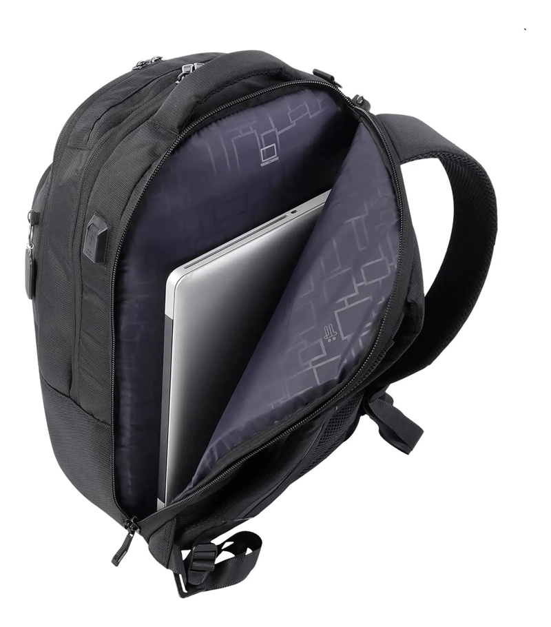MOCHILA EJECUTIVA PORTA NOTEBOOK COMMUTER NEGRO - 6