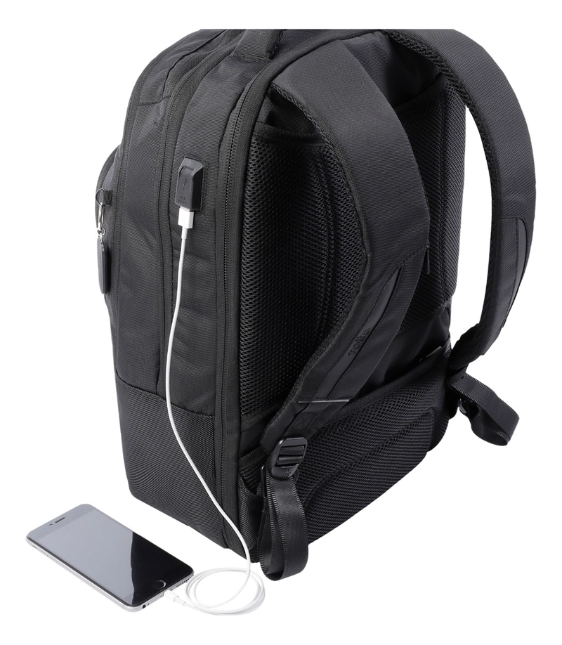 MOCHILA EJECUTIVA PORTA NOTEBOOK COMMUTER NEGRO - 8
