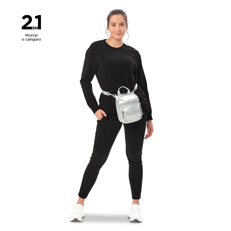 MOCHILA URBANA YUEN GRIS - 3