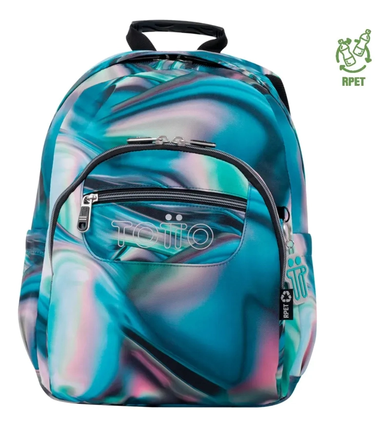 MOCHILA ESCOLAR GOMMAS RPET VERDE ZEFIRO - 1