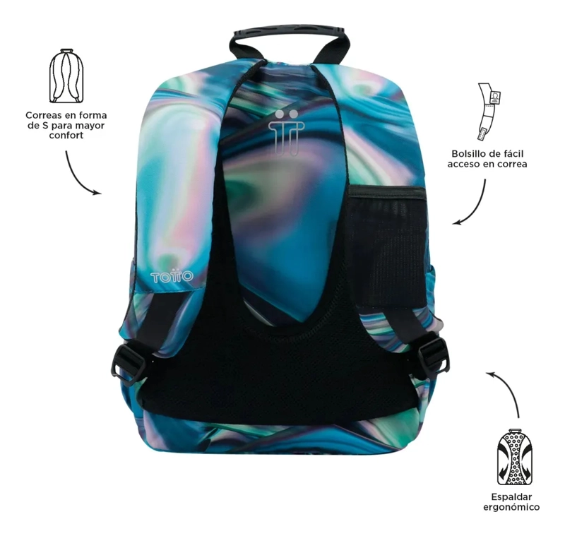 MOCHILA ESCOLAR GOMMAS RPET VERDE ZEFIRO - 3