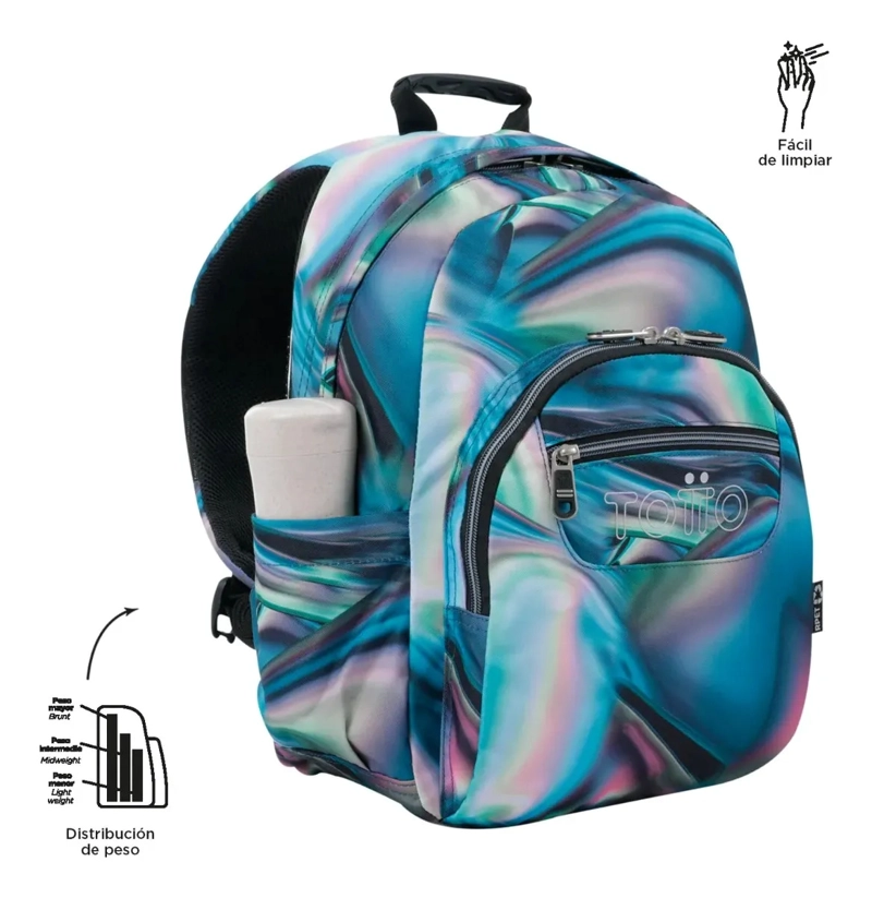 MOCHILA ESCOLAR GOMMAS RPET VERDE ZEFIRO - 6