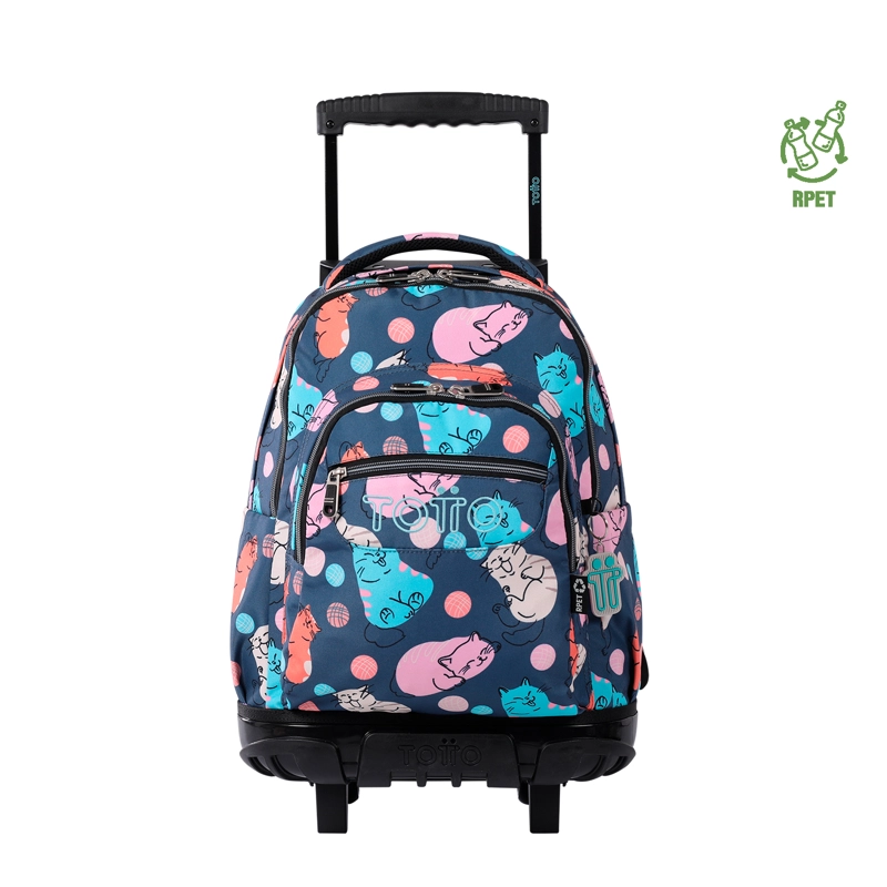 MOCHILA CON RUEDAS NIÑA BOMPER RENGLON GRIS MISSI - 1