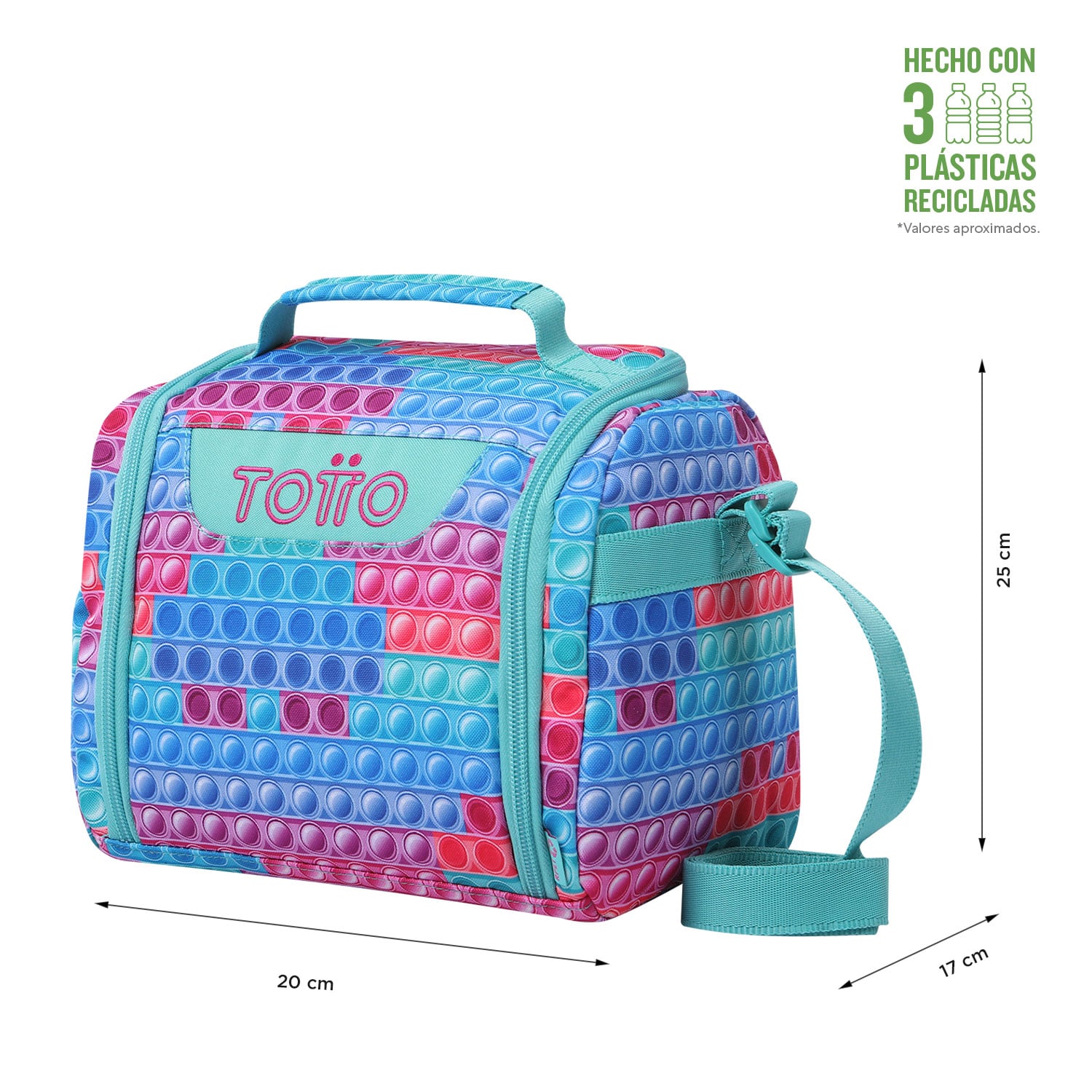 TOTTO LONCHERA TÉRMICA ESCOLAR NIÑA RPET IMPERMEABLE ECO007 - 4