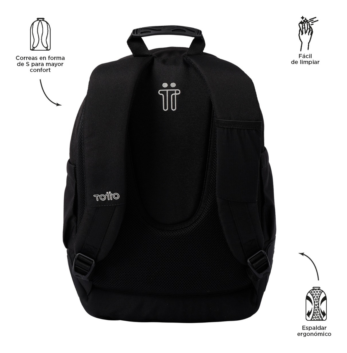 TOTTO MOCHILA ESCOLAR IMPERMEABLE RPET NIÑO JUVENIL ECO002 - 4
