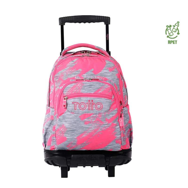 MOCHILA CON RUEDAS NIÑA BOMPER RENGLON ROSADO DINA - 1