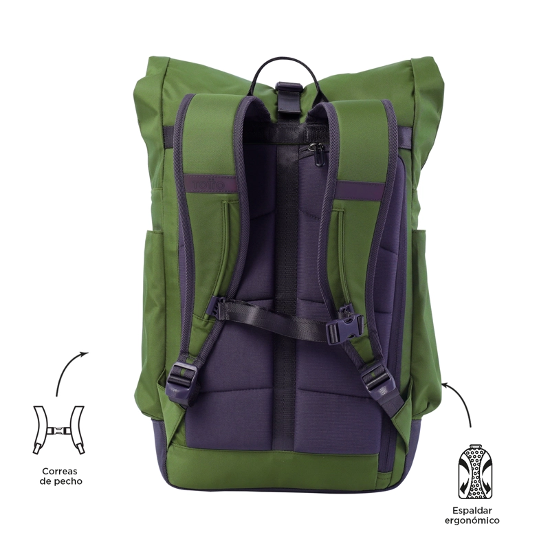 MOCHILA PARA HOMBRE SPURN 2.0 PORTA NOTEBOOK 14' VERDE - 4