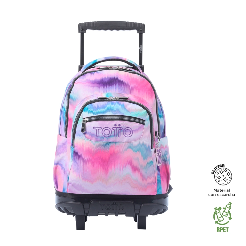 MOCHILA ESCOLAR CON RUEDAS BOMPER RENGLON GLITTER PALLAY - 1
