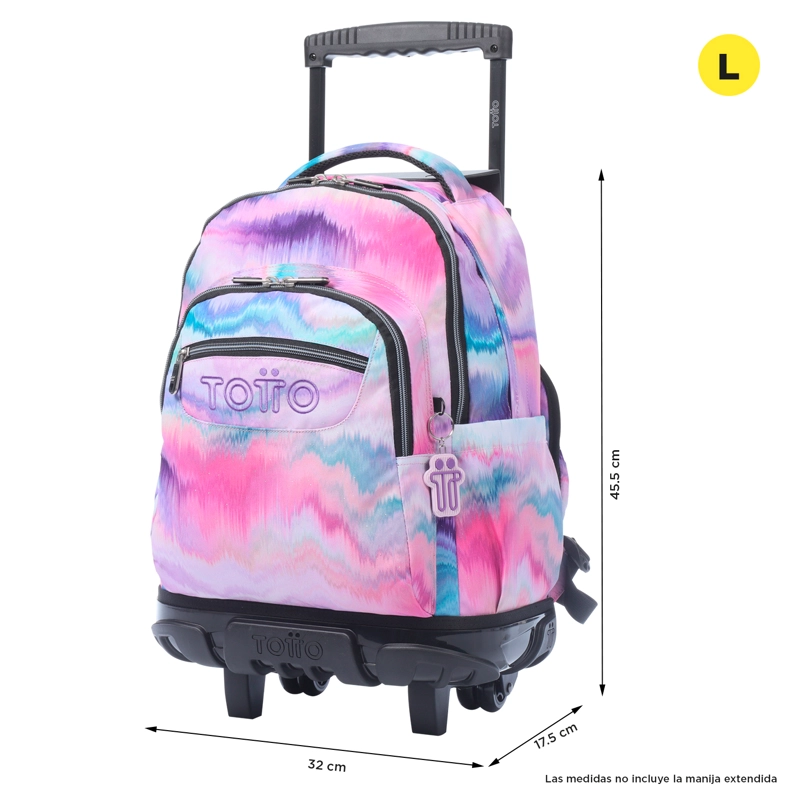 MOCHILA ESCOLAR CON RUEDAS BOMPER RENGLON GLITTER PALLAY - 3