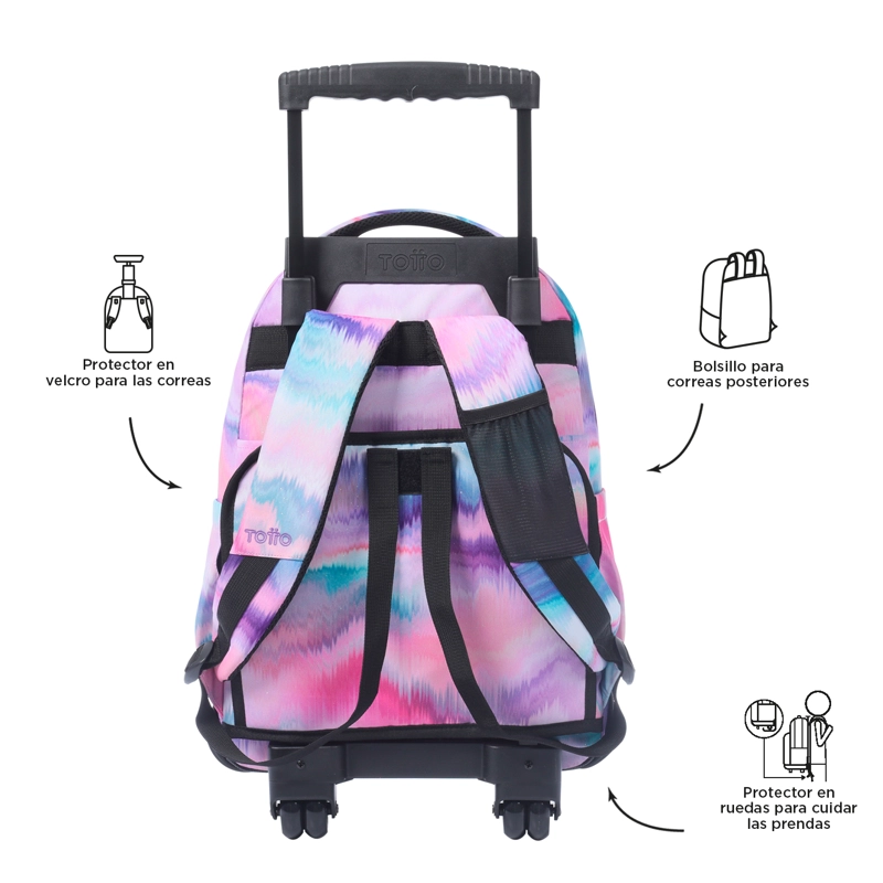 MOCHILA ESCOLAR CON RUEDAS BOMPER RENGLON GLITTER PALLAY - 4