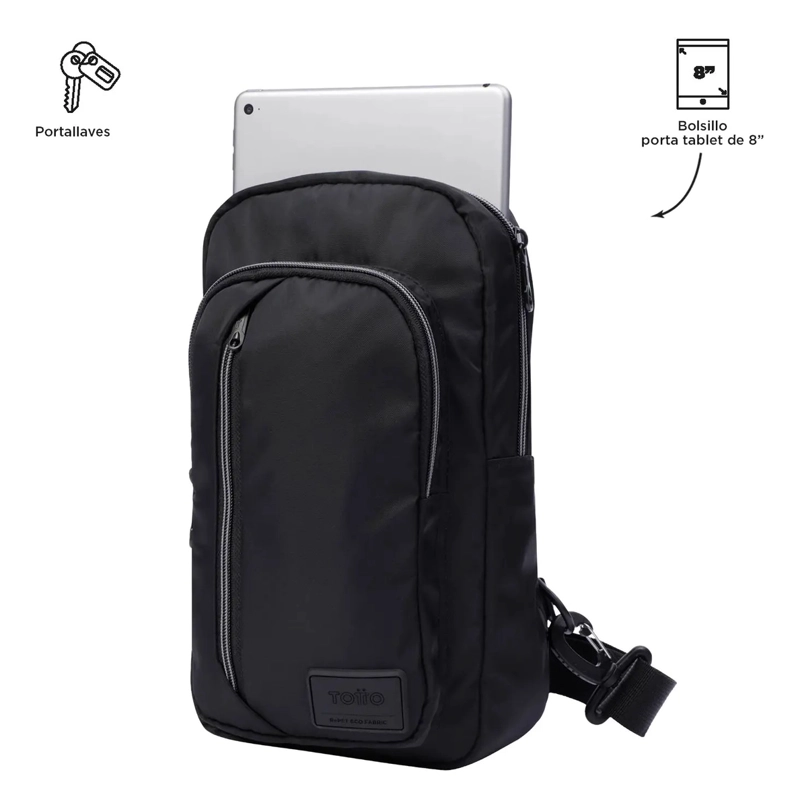 CARTERA PARA MUJER TRACER BANDOLERA NEGRA TOTTO - 5