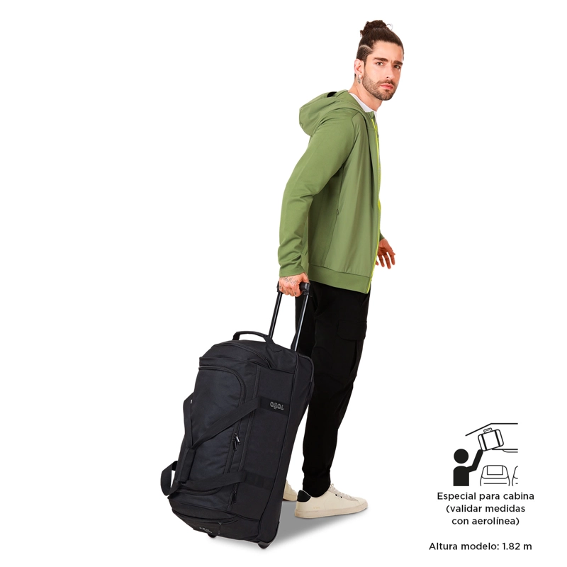 BOLSO CON RUEDAS DE VIAJE TOTTO ACTIVE WHEELS M BLACK - 2