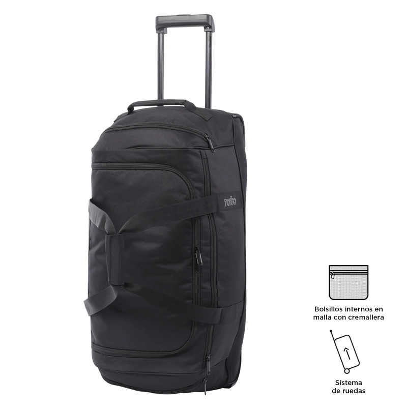 BOLSO CON RUEDAS DE VIAJE TOTTO ACTIVE WHEELS M BLACK - 5